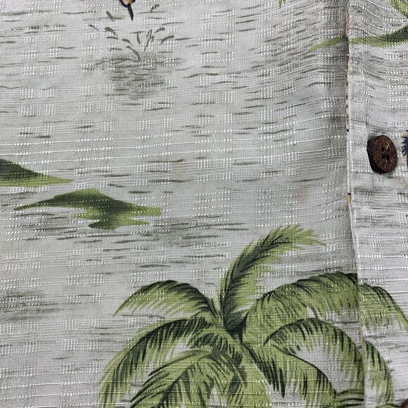 TOMMY BAHAMA RELAX Men’s L 100% Silk SS Shirt Miss Bahama Catch-a-Lot-Island - Picture 5 of 16